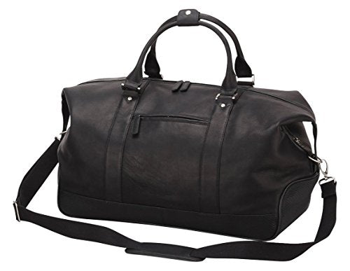 Bellino Eiffel Leather Duffel, 20" L, Black