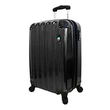 Mia Toro Spazzolato Lucido Hardside 25 Inch Spinner, Black, One Size