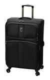 London Fog Wellington 360 Ul 25" Expandable 8-Wheel Spinner, Black