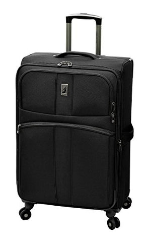London Fog Wellington 360 Ul 25" Expandable 8-Wheel Spinner, Black