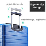 3 Piece Set Luggage Spinner Hardshell Lightweight Durable Suitcase TSA Lock, Women Men Teens Home Outdoor School Travel Carry on Luggage Sets, 20/24/28 inch Deep Blue