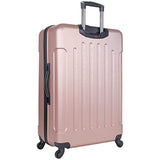 Heritage Travelware Lincoln Park 29" Lightweight Hardside 4-Wheel Spinner Checked Luggage, Metallic Rose Gold
