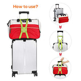 VVILL Bag Bungee, Luggage Straps Suitcase Adjustable Belt - Lightweight and Durable Travel Bag Accessories (orange)