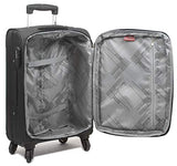 Dejuno Tuscany 3-Piece Lightweight Spinner Luggage Set-Black