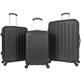 Ben Sherman Leicester 28" Lightweight Durable Hardside 4-Wheel Spinner Checked Suitcase, Black With