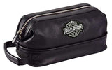 Harley-Davidson Men's Black Leather Toiletry Kit Bag 99609