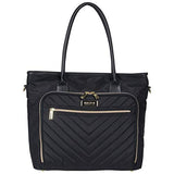 Kenneth Cole Reaction Twill with Quilted Chevron 15” Laptop Tote Black One Size