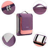 Large Packing Cubes, Gonex Business Travel Organizers 3PCs L+M+S Pink + Purple