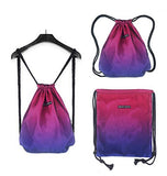 Sport Drawstring Backpack Travel Storage String Bag Gradient Mesh Cinch Bag