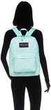 JanSport Womens Classic Mainstream Superbreak Backpack - Aqua Dash Jagged Plaid / 16.7" H X 13" W X