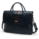 ECOSUSI Men's Briefcase 15.6 inch Laptop Bag PU Leather Computer Messenger Shoulder Bag with