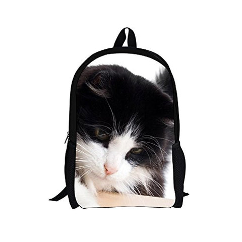 Bigcardesigns Kids Backpack Schoolbag Book Bag Teenagers Satchel Tuxedo Cat