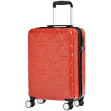 AmazonBasics Pyramid Luggage Spinner with TSA Lock, 20-Inch Carry-On, Red