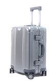 Cloud 9 - All Aluminum Luxury Hard Case Checked 24" Durable with 360 Degree 4 Wheel Spinner TSA Approved