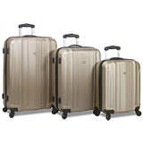 Dejuno Maverick 3-Piece Hardside Spinner Combination Lock Luggage Set Black