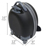 Emmzoe Kids & Toddler 15" Carry On Animal Trolley Hardshell Luggage - Lightweight EVA, Dent Proof, Adjustable Handle for Age 2+ (Penguin)