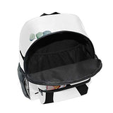 Toprint Kid Backpack Floral Monogram K Letter Shoulder Travel School Bag for Boy Girl Kids