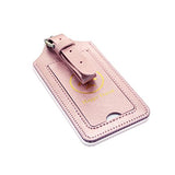 Luggage Tags, Acdream Leather Case Luggage Bag Tags Travel Tags 2 Pieces Set, (Rose Gold)