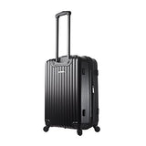 Mia Toro Italy Rotolo Hardside Spinner Carry-on, Black