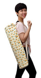 Elegant Seamless Floral Pattern Printed Canvas Yoga Mat Bags Carriers Was_41