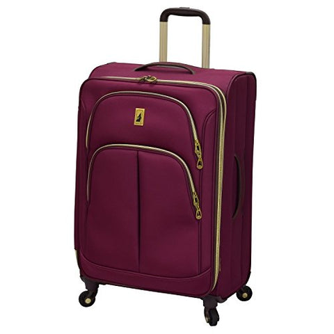 London Fog Coventry Hyperlights 25" Expandable Spinner, Plum