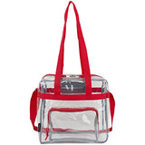 Eastsport Clear Nfl Stadium Approved Tote, Sport Red