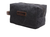 Canvas Travel Toiletry Organizer Shaving Dopp Kit Cosmetic Makeup Bag 9 Inch #B4 (grey)