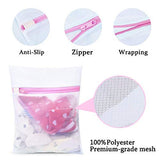 Buruis Set of 3 Delicates Mesh Laundry Bag Reusable Zipper Washing Bags For Washing Machine Dryer