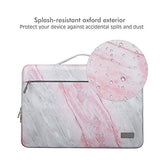 MoKo 13-13.3 Inch Laptop Sleeve Case Compatible with MacBook Air 13-inch Retina, MacBook Pro 13", HP Dell Acer Lenove Notebook Computer, Protective Carrying Bag with Pocket, Pink Gray Marble