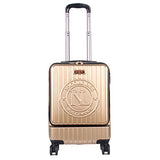 Nicole Lee Women'S Carry Hard Shell Travel Luggage, Laptop Compartment Rolling Wheels, Gold