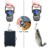 Fish Scale, 110lb/50kg Fishing Scale with Backlit LCD Display, Digital Luggage Scale with Measuring Tape Portable Hanging Scale with Comfortable Handle & Large Hook, 2 AAA Batteries Included