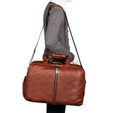McKleinUSA Avondale, Pebble Grain Calfskin Leather, 22" Leather, Triple Compartment, Carry-All, Travel, Laptop Duffel, Brown (18904)