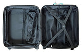 Carryon Travel Bag Rolling 4 Wheel Spinner Lightweight Luggage Case Silver