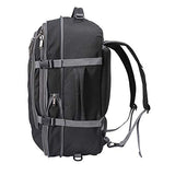 Cabin Max️ Metz XL Expandable Lightweight Backpack for Men and Women - cabin bag 22x14x9 55L capacity - Approved for Most Major Airlines! (Black/Grey)