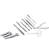 Tseoa Manicure, Pedicure Kit, Nail Clippers Set Of 12Pcs, Professional Grooming Kit, Nail Tools
