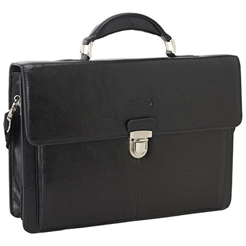 Kenneth Cole Reaction True Colors Genuine Leather Portfolio - Black