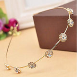Colorful Rhinesone Flower Leaf Hair Hoop headband Hairband For Women Girls Bezel Hair Band Hair Accessories,2