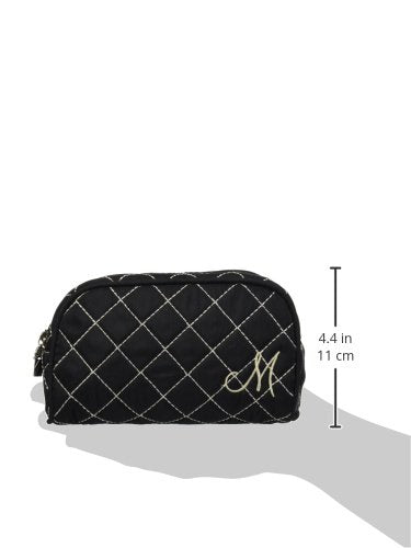  Kate Aspen Cosmetic Couture Quilted Monogrammed Make-Up Bag,  Letter N : Beauty & Personal Care