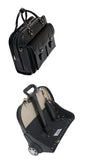 Siamod San Martino 35305 Black Leather Ladies’ Detachable-Wheeled Laptop Case