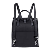 McKlein, N Series, Sofia, Nano Tech-Light Nylon with Leather Trim, 3-in-1 Nylon Ladies' Convertible Backpack Tote, Black (18545)