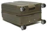 Dejuno Moda Scratch Resistant 3-Piece Hardside Spinner Luggage Set-Olive