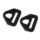 BQLZR Inner Diameter 2cm D-ring Clips Backpack Webbing Strap Slider Buckle Lock for Luggage Handbag