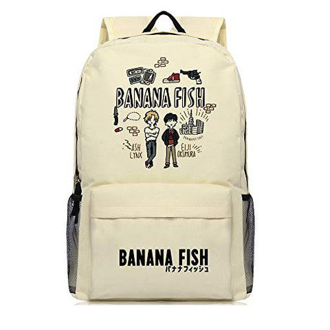 Banana Fish Okumura Eiji Anime Canvas Backpack Ash Lynx Travel Bag For Unisex Students