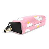 Colourlife Clouds With Crown Pu Leather Pencil Case Holder Pouch Makeup Bags For Boys Girls Adults