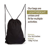 Army Force Gear K-9 Unit Search and Rescue Reusable Canvas Drawstring Bag, Black & White