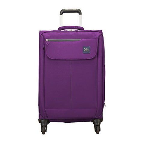 Skyway Mirage 2.0 24-inch 4-Wheel Spinner Luggage, Purple Magic