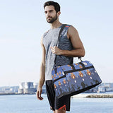 Travel Tote Luggage Weekender Duffle Bag, Game Count The Owl In Halloween Large Canvas shoulder bag