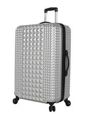Steve Madden Armor 3 Piece Luggage Set Hardside Suitcase With Spinner Wheels … (One Size, Armor Silver)