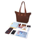 ECOSUSI Women's Nylon Tote Waterproof Crossbody Bags with Black Adjustable Strap