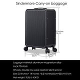 Carry On Luggage, All Aluminum Hard Shell Carry On With Tsa Lock Spinner Wheels (Weave Texture